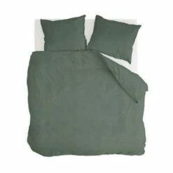 Walra - Dekbedovertrek Vintage Cotton - 240x220 Cm - Donker Groen
