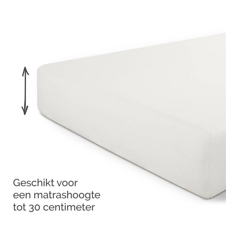 Byrklund - Hoeslaken Katoen - 160x200 Cm - Off White 6 Byrklund - Hoeslaken Katoen - 160x200 Cm - Off White - Afbeelding 4