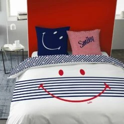 Smiley Dekbedovertrek Marine - Eenpersoons - 140 X 200 Cm - Katoen -Cinderella Winkel 1785685704 0101