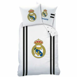 Real Madrid Maillot Dekbedovertrek - Eenpersoons - 140 X 200 Cm - Wit