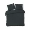 Dindi Home - Dekbedovertrek Plain Beauty - 200x220 Cm - Zwart
