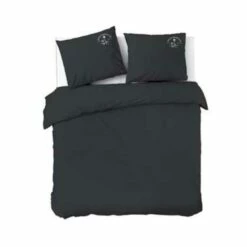 Dindi Home - Dekbedovertrek Plain Beauty - 200x220 Cm - Zwart