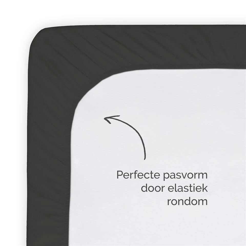 Byrklund - Hoeslaken Katoen - 180x220 Cm - Antraciet 6 Byrklund - Hoeslaken Katoen - 180x220 Cm - Antraciet - Afbeelding 4