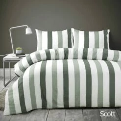 Papillon Dekbedovertrek Scott - 240x200/220 Cm - Groen -Cinderella Winkel 1905769819 0101