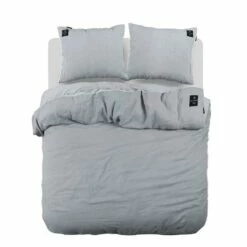 BLCKOUT Ohio - Linnen - Dekbedovertrek - 140x200/220 Cm - Blauw