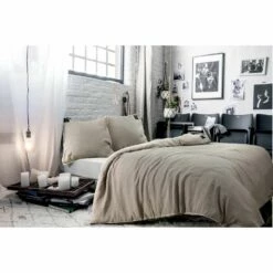 BLCKOUT Ohio - Linnen - Dekbedovertrek - 240x200/220 Cm - Crème -Cinderella Winkel 1927124095 0101