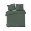 Dindi Home - Dekbedovertrek Plain Beauty - 240x220 Cm - Donker Groen