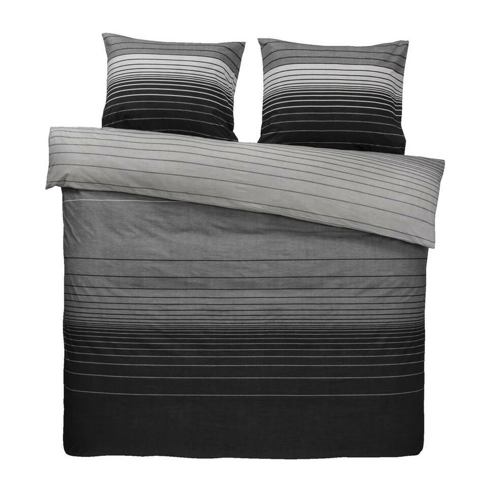 Comfort Dekbedovertrek Stockholm - Antraciet - 200x200/220 Cm 3 Comfort Dekbedovertrek Stockholm - Antraciet - 200x200/220 Cm