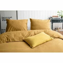Walra Dekbedovertrek Vintage Cotton - Mosterd - 140x200/220 Cm -Cinderella Winkel 31105474 9050