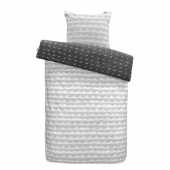 Walra Dekbedovertrek More Dashes - Antraciet - 140x200/220 Cm -Cinderella Winkel 31105584 0101