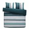 Royal Dekbedovertrek Kalmar Strepen - Wit/groen - 240x200/220 Cm -Cinderella Winkel 31105823