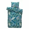 Comfort Dekbedovertrek Jasmine Botanisch - Blauwgroen - 140x200/220 Cm