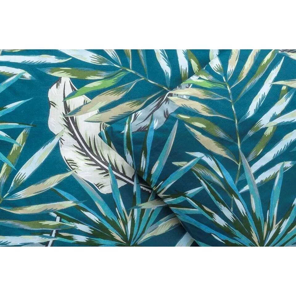 Comfort Dekbedovertrek Jasmine Botanisch - Blauwgroen - 140x200/220 Cm 4 Comfort Dekbedovertrek Jasmine Botanisch - Blauwgroen - 140x200/220 Cm - Afbeelding 2