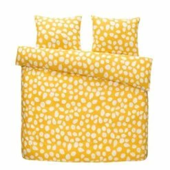 Dekbedovertrek Tyr Stippen- Oker - 200x220 Cm