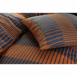 Comfort Dekbedovertrek Zef Strepen - Caramel/blauw - 140x200/220 Cm -Cinderella Winkel 31105989 9000