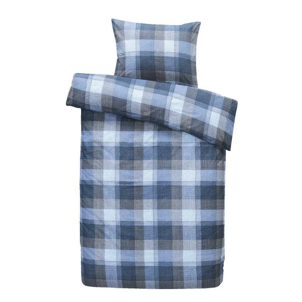Comfort Dekbedovertrek Jona Ruiten - Blauw/antraciet - 140x200/220 Cm 3 Comfort Dekbedovertrek Jona Ruiten - Blauw/antraciet - 140x200/220 Cm