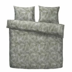 Dekbedovertrek Odin Botanisch - Grijsgroen - 200x220 Cm