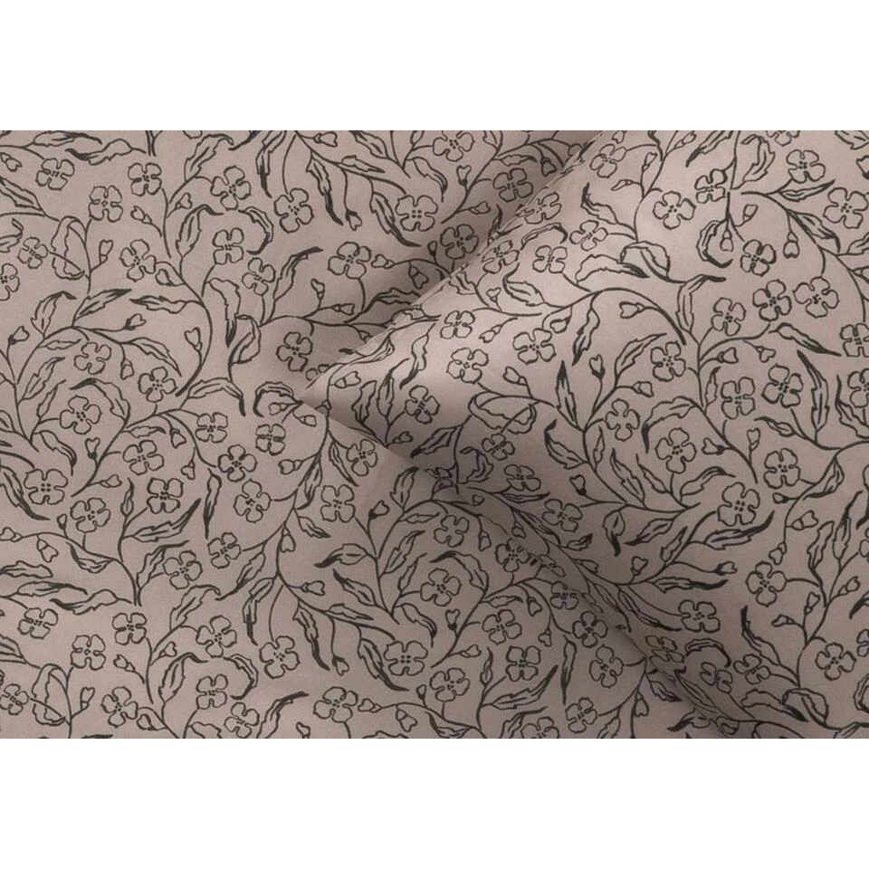 Dekbedovertrek Rane Bloemen - Roze/zwart - 140x220 Cm 4 Dekbedovertrek Rane Bloemen - Roze/zwart - 140x220 Cm - Afbeelding 2