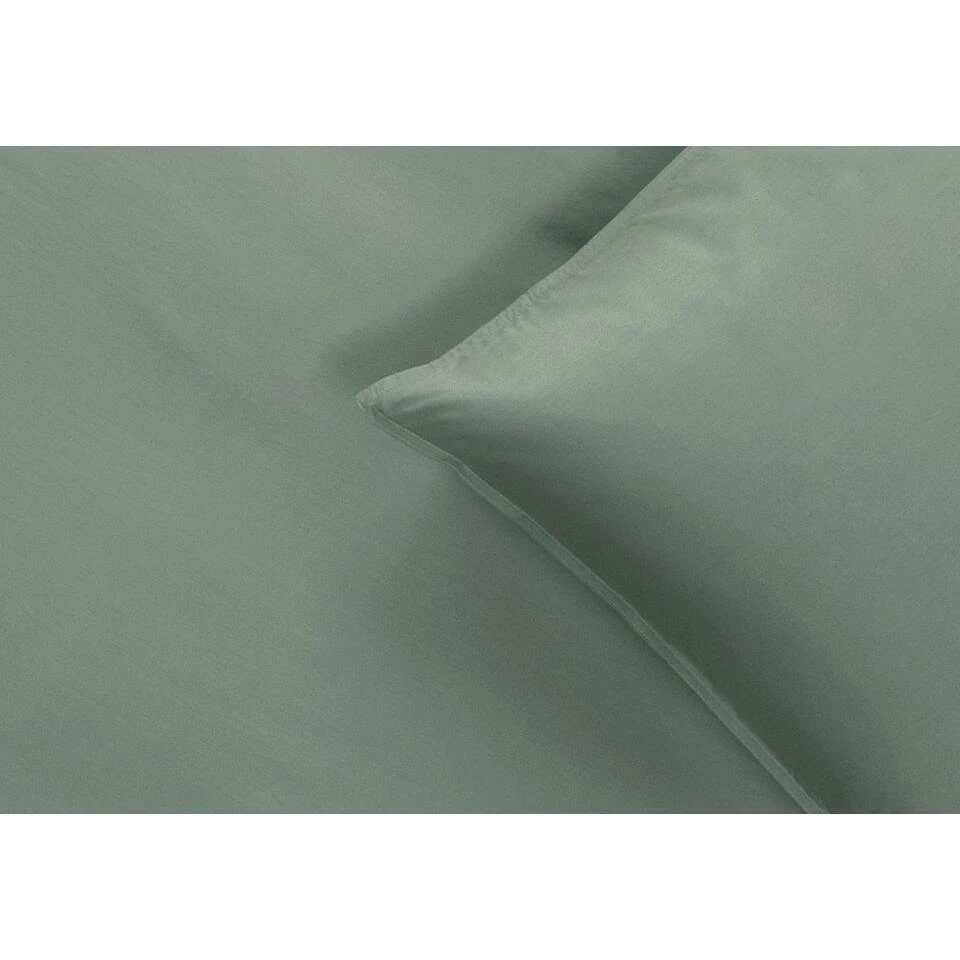 Comfort Dekbedovertrek Jorrit Effen - Groen - 200x200/220 Cm 4 Comfort Dekbedovertrek Jorrit Effen - Groen - 200x200/220 Cm - Afbeelding 2
