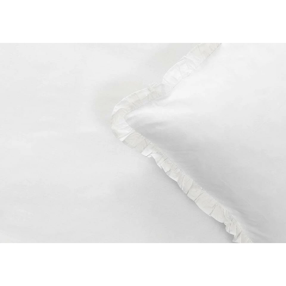 Royal Dekbedovertrek Cato Effen - Wit - 140x200/220 Cm 4 Royal Dekbedovertrek Cato Effen - Wit - 140x200/220 Cm - Afbeelding 2