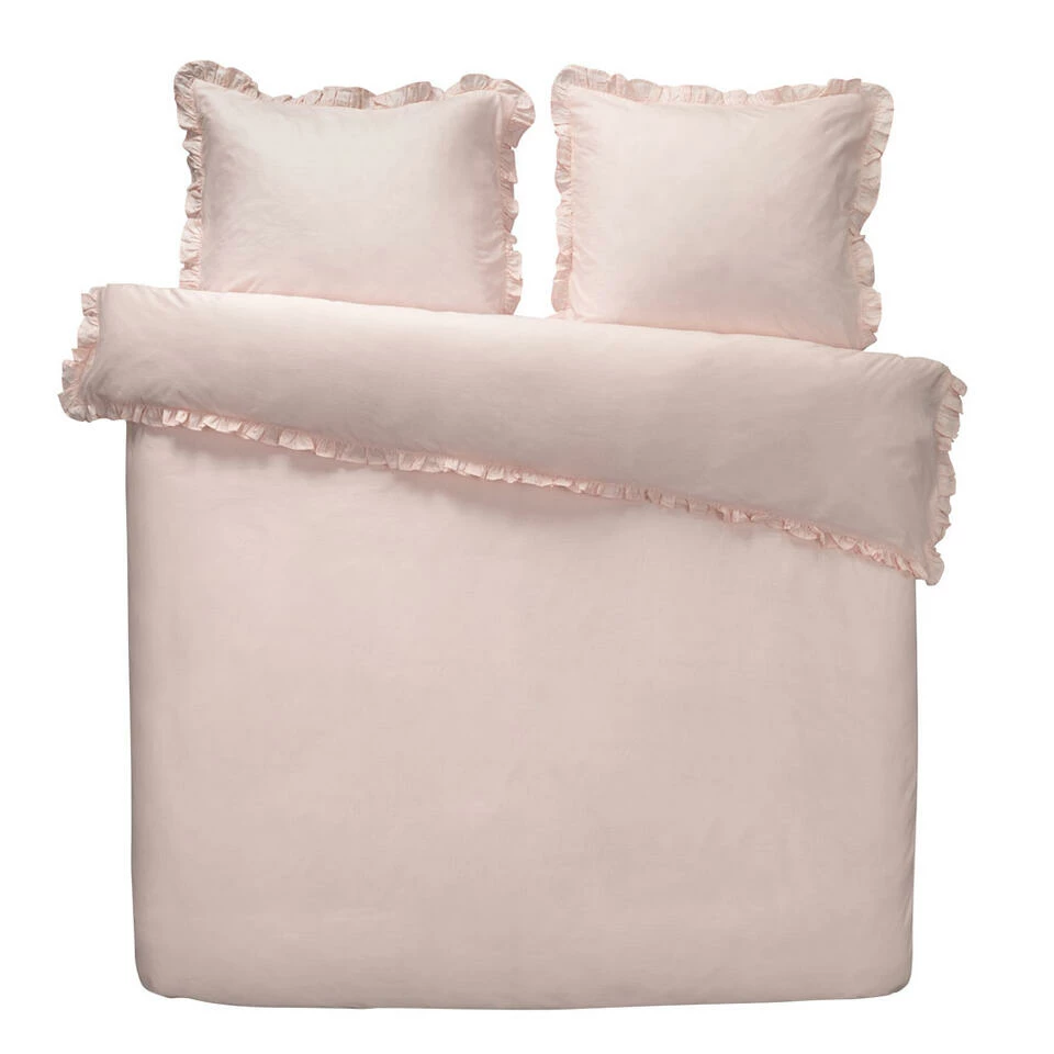 Royal Dekbedovertrek Cato Effen - Roze - 240x200/220 Cm 3 Royal Dekbedovertrek Cato Effen - Roze - 240x200/220 Cm