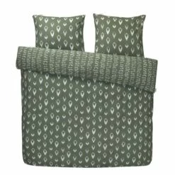 Walra - Dekbedovertrek Remade Turned Cones - 240x220 Cm - Groen