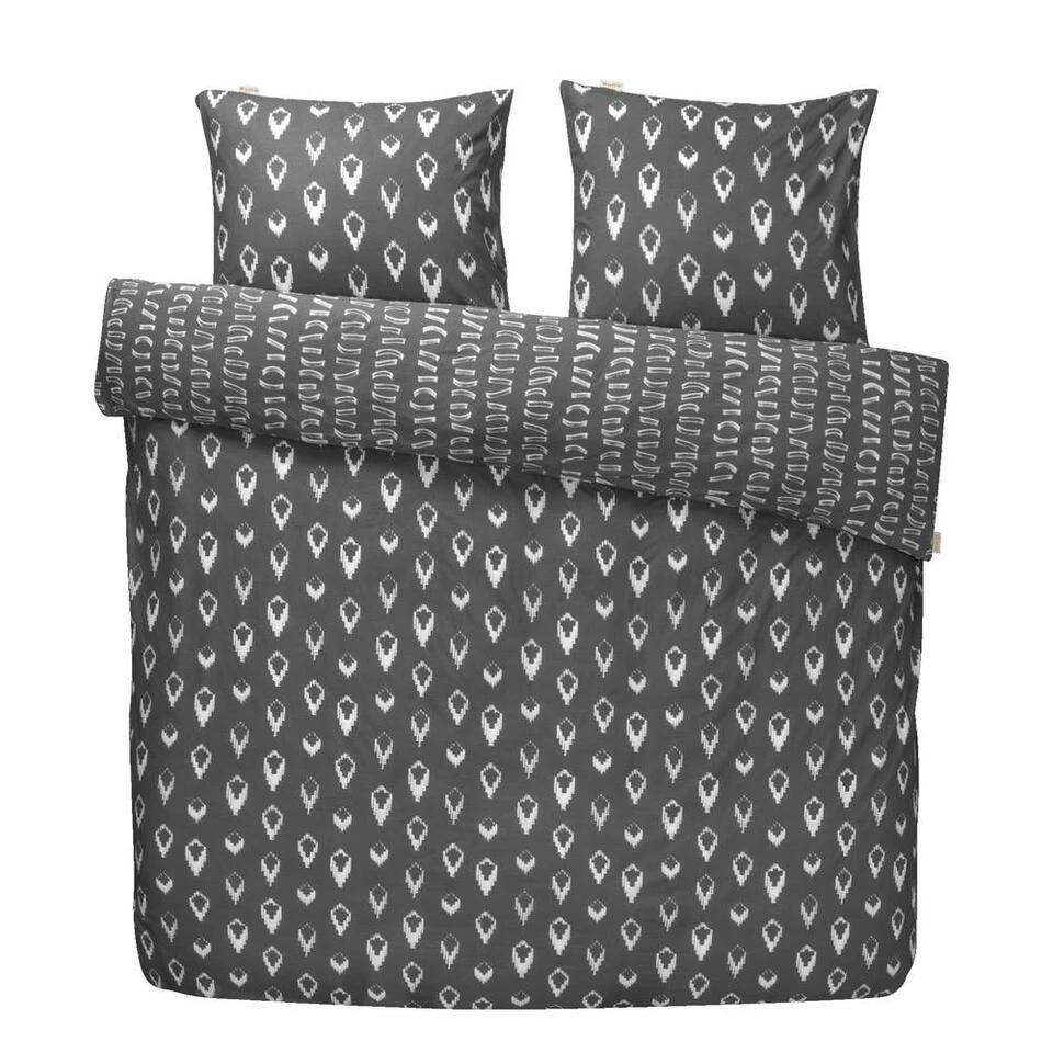 Walra - Dekbedovertrek Remade Turned Cones - 240x220 Cm - Off Black 3 Walra - Dekbedovertrek Remade Turned Cones - 240x220 Cm - Off Black