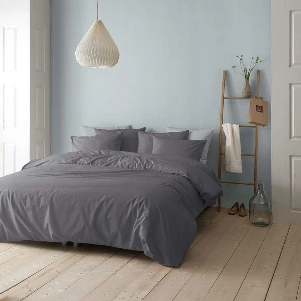 Cinderella Dekbedovertrek Uni Flanel - Antraciet - 200x200/220 Cm 4 Cinderella Dekbedovertrek Uni Flanel - Antraciet - 200x200/220 Cm - Afbeelding 2