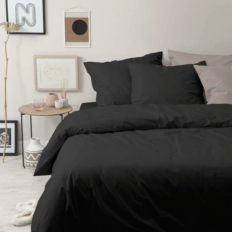 Cinderella Dekbedovertrek Weekend - Zwart - 240x200/220 Cm 4 Cinderella Dekbedovertrek Weekend - Zwart - 240x200/220 Cm - Afbeelding 2
