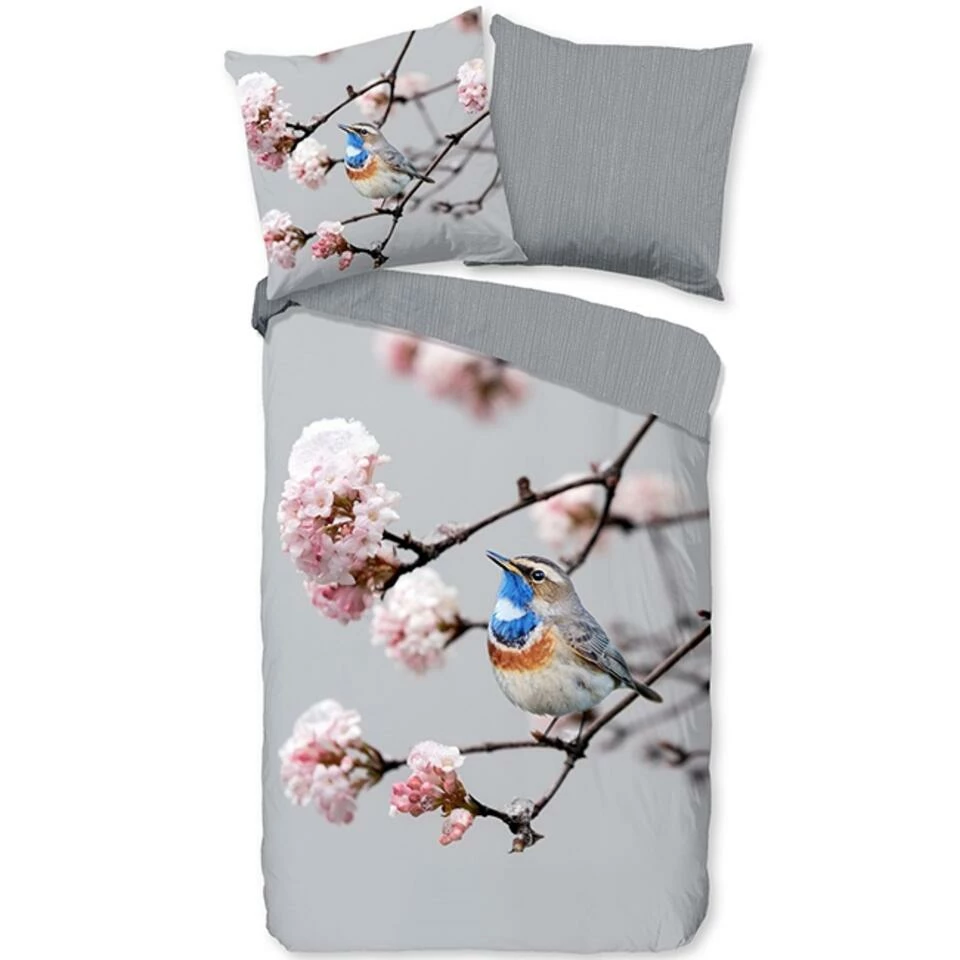 Pure Dekbedovertrek Vogel Blauwborst-2-persoons (200 X 200/220 Cm) 4 Pure Dekbedovertrek Vogel Blauwborst-2-persoons (200 X 200/220 Cm) - Afbeelding 2