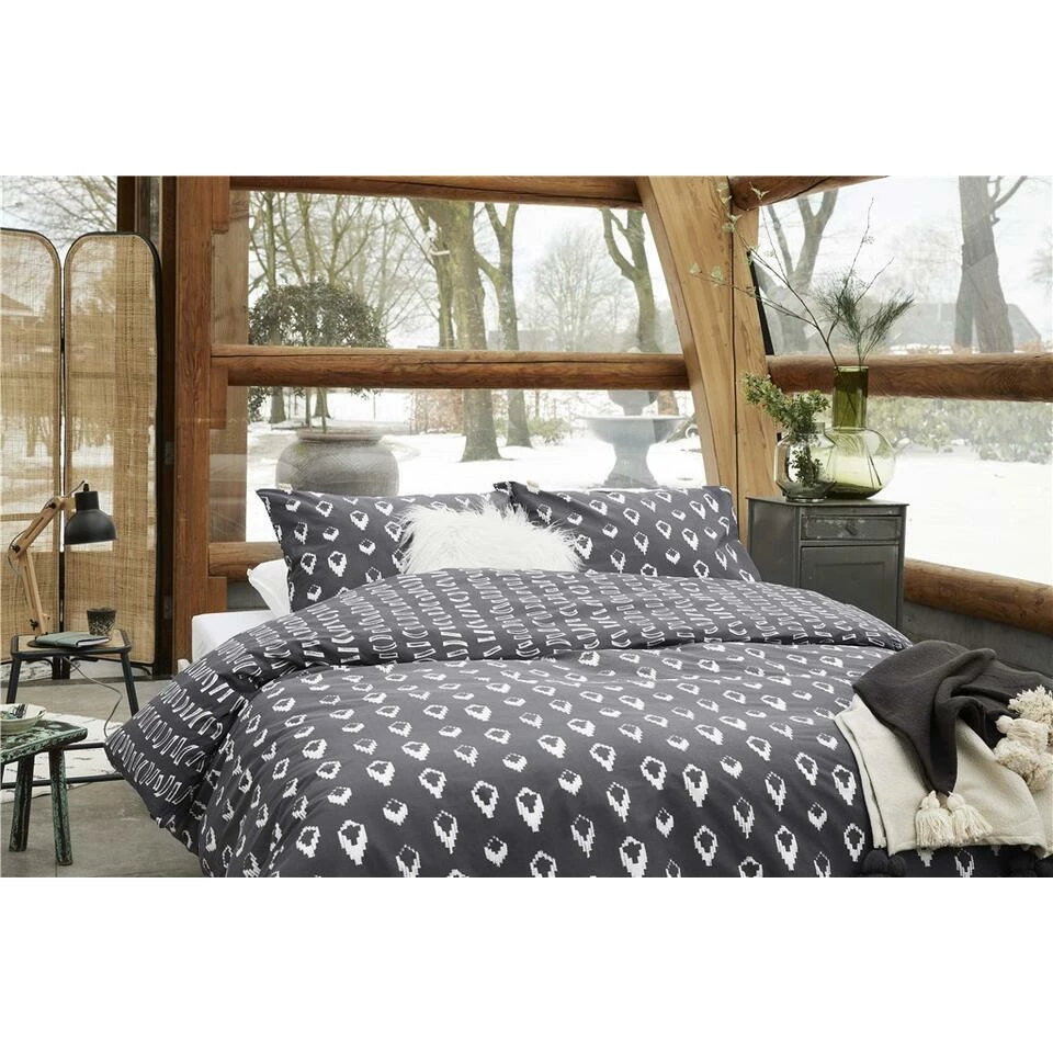 Walra - Dekbedovertrek Remade Turned Cones - 240x220 Cm - Off Black 6 Walra - Dekbedovertrek Remade Turned Cones - 240x220 Cm - Off Black - Afbeelding 4